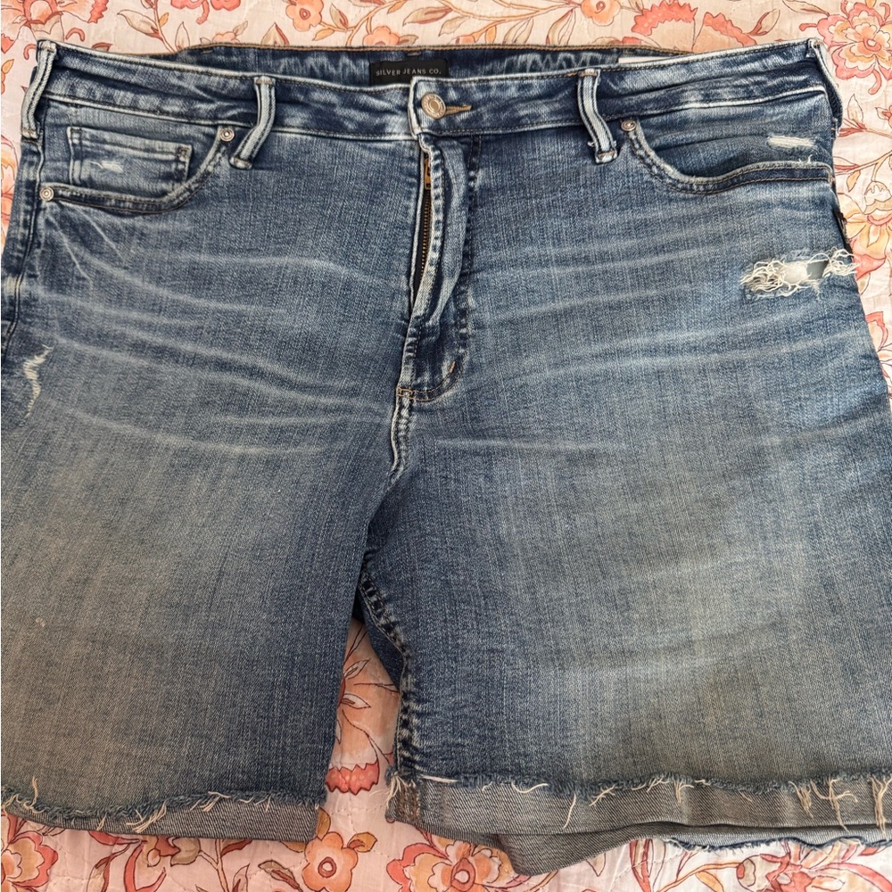 Silver Jeans Co. Distressed Blue Jean Shorts
